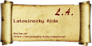 Latosinszky Aida névjegykártya